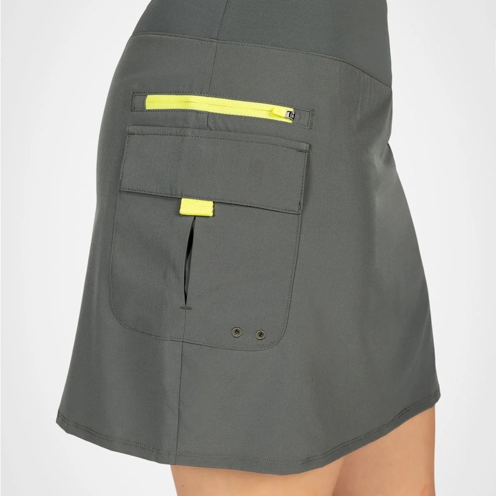 Kyodan Olive Skirt with Neon Yellow Detail
